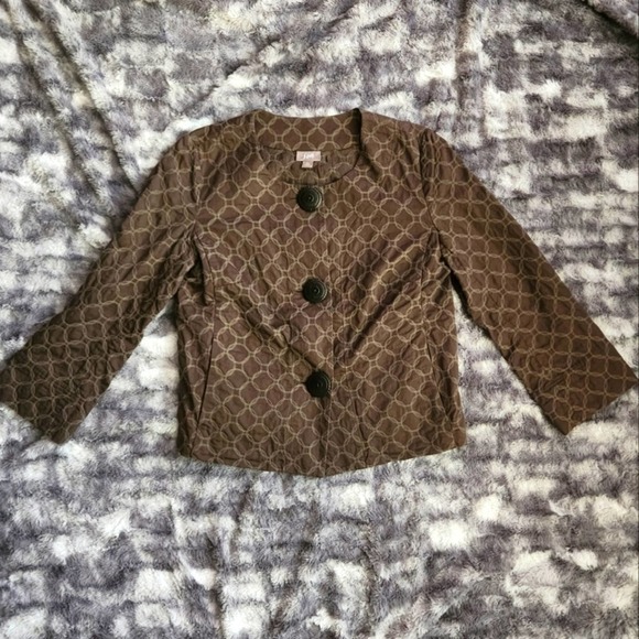 J.Jill Brown Blazer Size XS - Picture 2 of 11